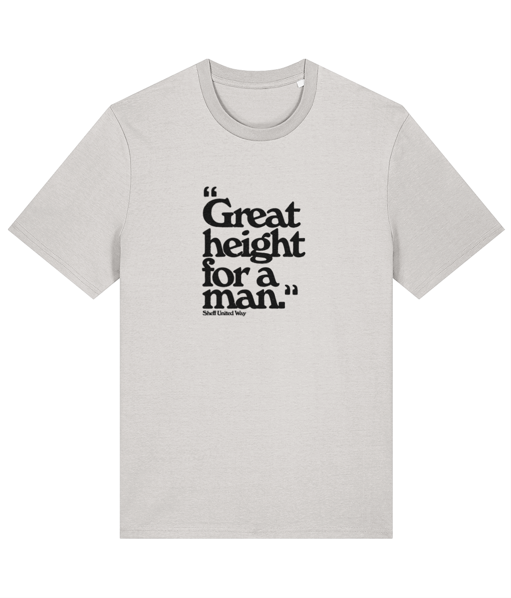 "Great height for a man." - Tee